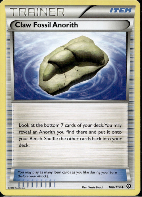 Claw Fossil Anorith 100/114 STS Steam Siege Pokemon Lightly Played