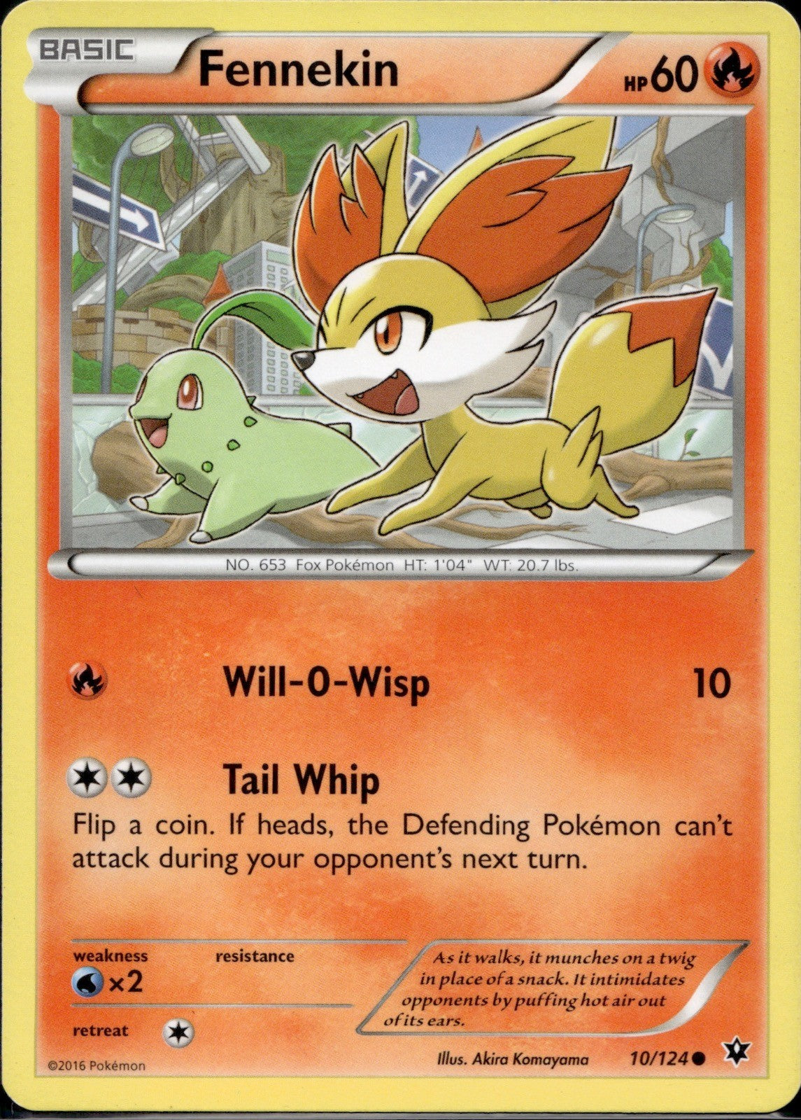 Fennekin 10/124 FCO Fates Collide Pokemon Lightly Played