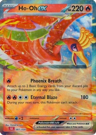 Ho-oh ex 007/034 CL Trading Card Game Classic Pokemon Holo Near Mint