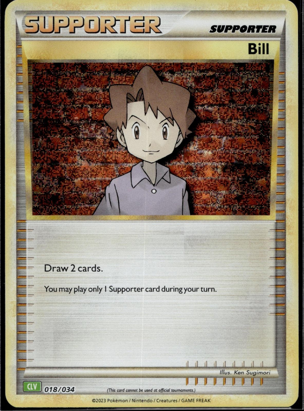 Bill (CLC) 018/034 CL Trading Card Game Classic Pokemon Holo Near Mint