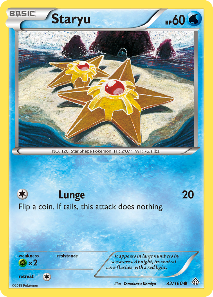 Staryu 32/160 PRC Primal Clash Pokemon Lightly Played