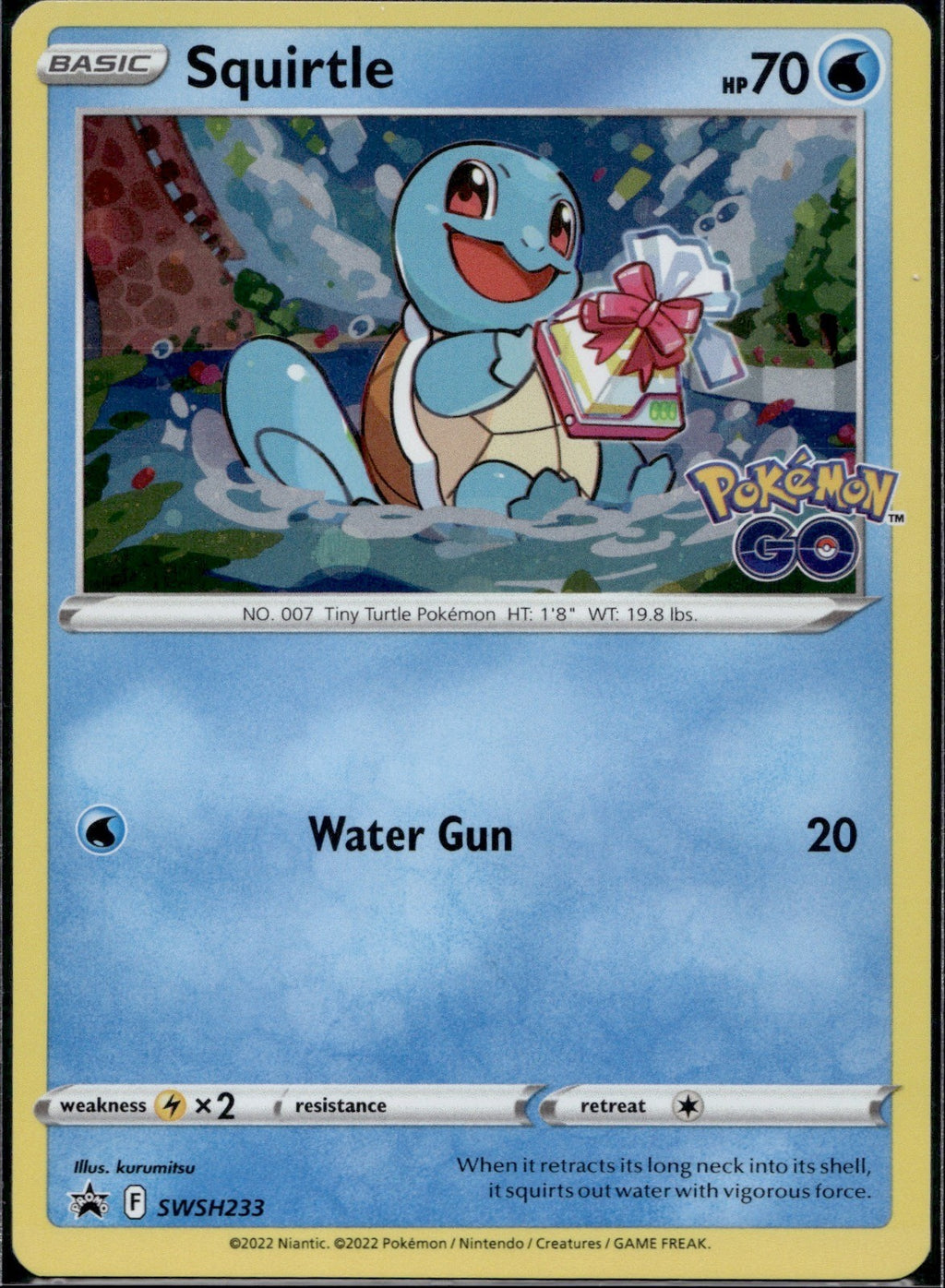 Squirtle SWSH233 SWSD Sword & Shield Promo Pokemon Holo Lightly Played