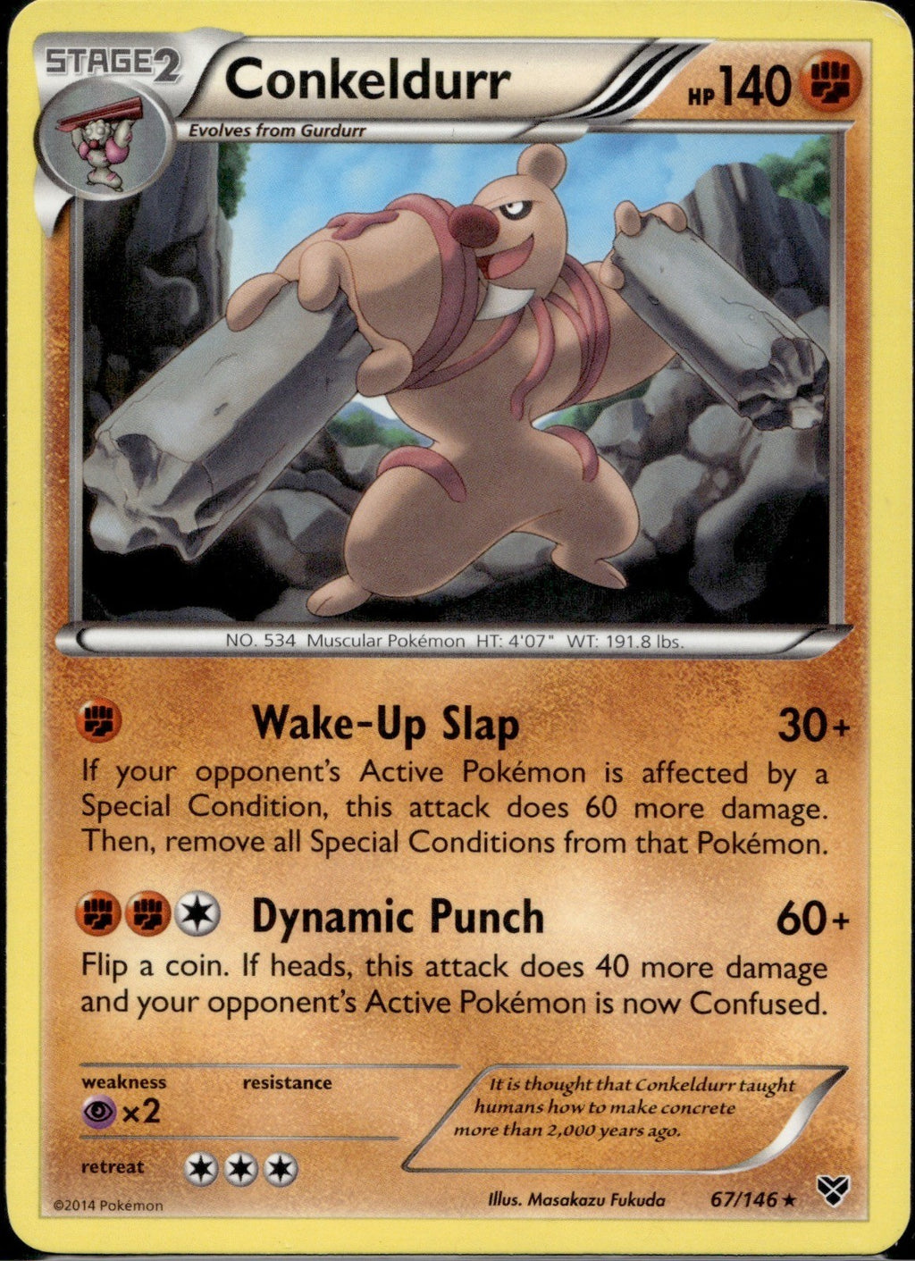 Conkeldurr 67/146 XY XY Pokemon Lightly Played