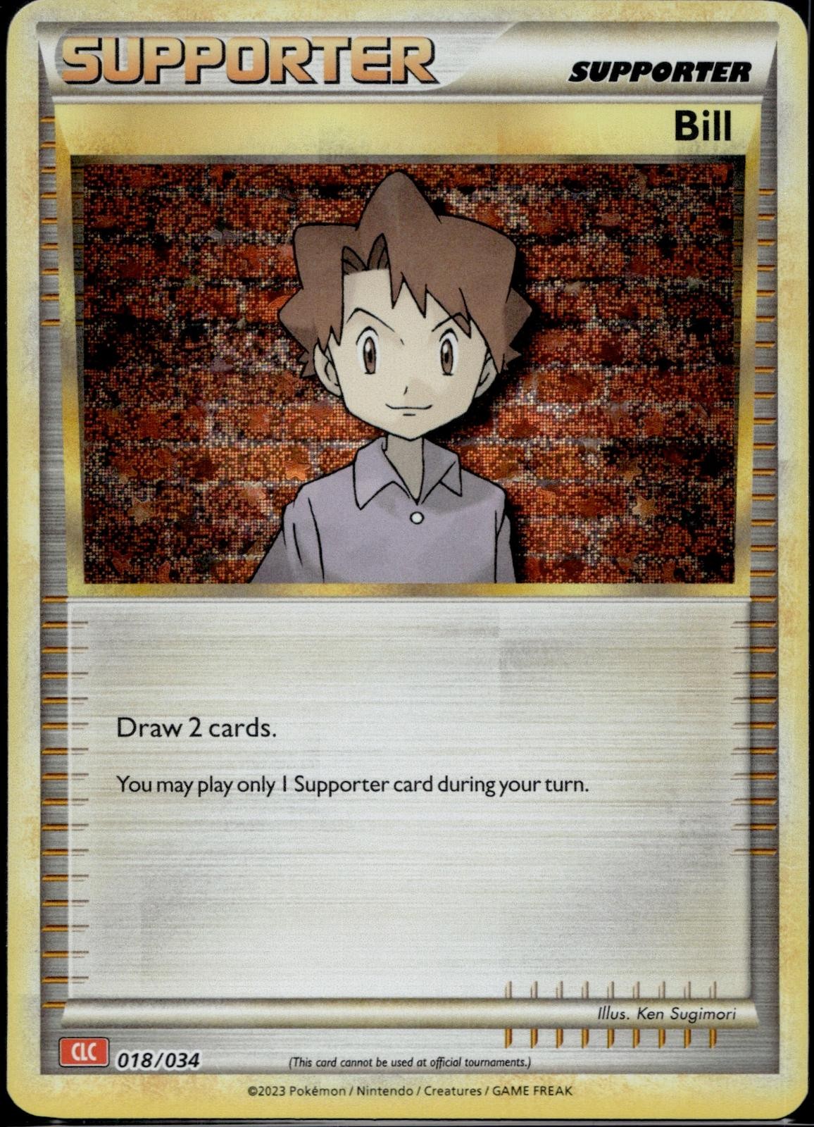 Bill (CLC) 018/034 CL Trading Card Game Classic Pokemon Holo Near Mint