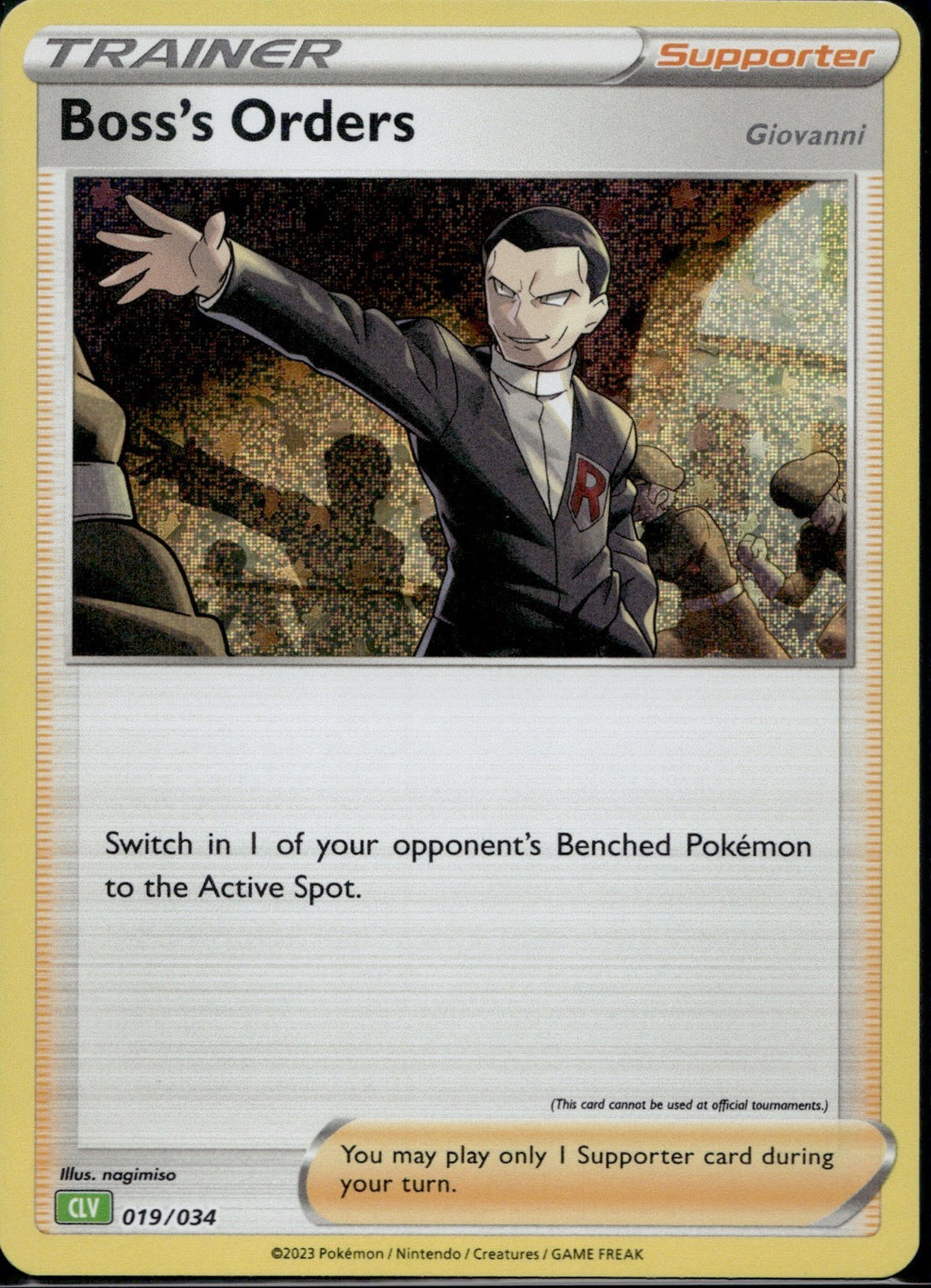 Boss's Orders (CLV) 019/034 CL Trading Card Game Classic Pokemon Holo Near Mint