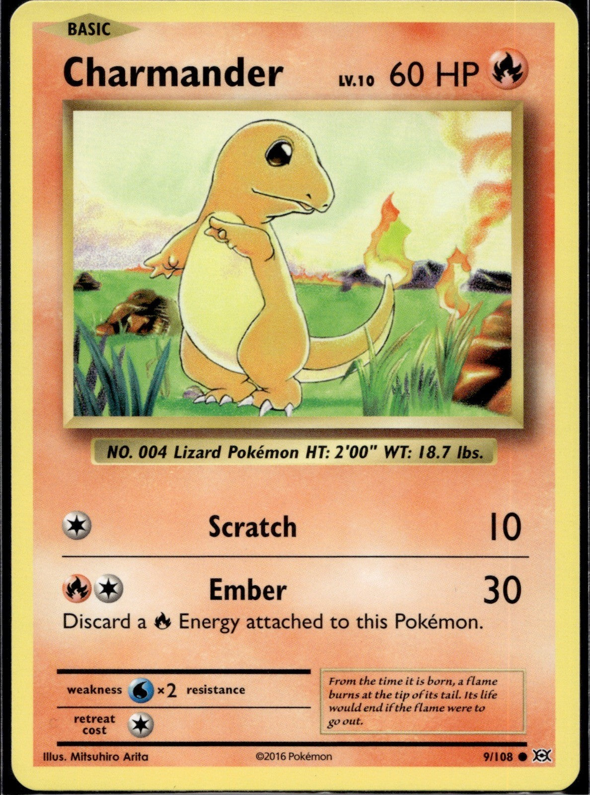 Charmander 9/108 EVO Evolutions Pokemon Lightly Played