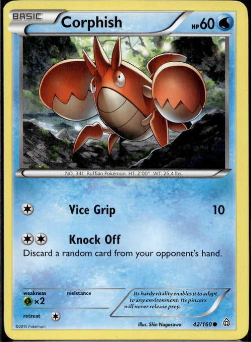 Corphish 42/160 PRC Primal Clash Pokemon Lightly Played
