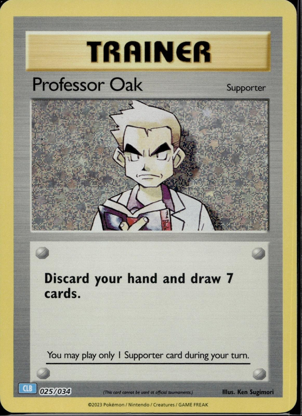 Professor Oak (CLB) 025/034 CL Trading Card Game Classic Pokemon Holo Near Mint