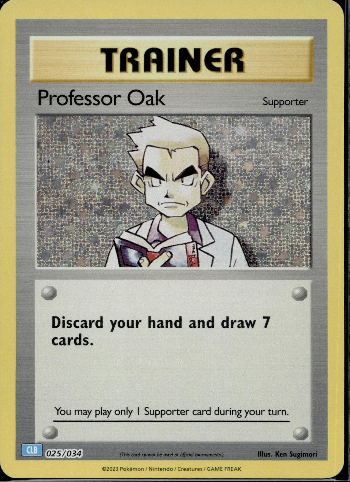 Professor Oak (CLB) 025/034 CL Trading Card Game Classic Pokemon Holo Near Mint