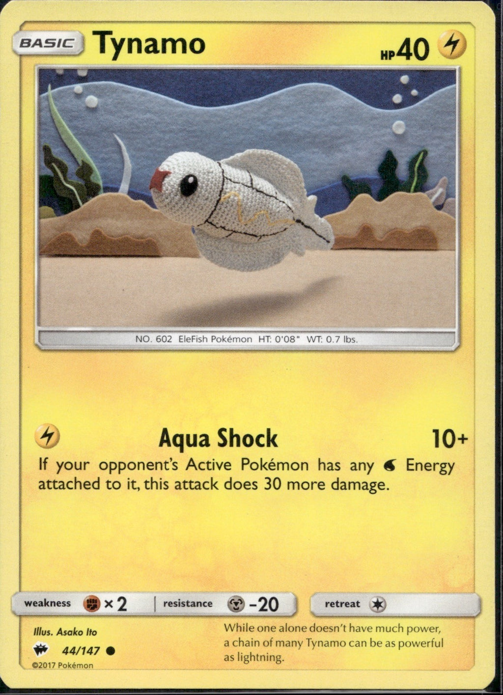 Tynamo 44/147 BUS Burning Shadows Pokemon Lightly Played