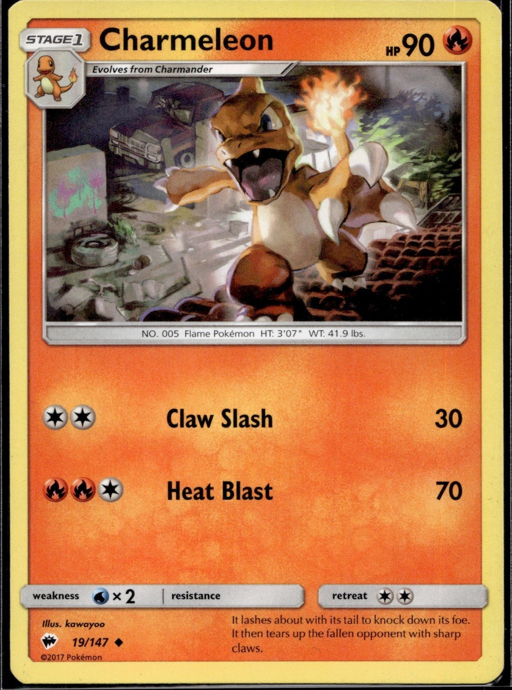 Charmeleon 19/147 BUS Burning Shadows Pokemon Lightly Played
