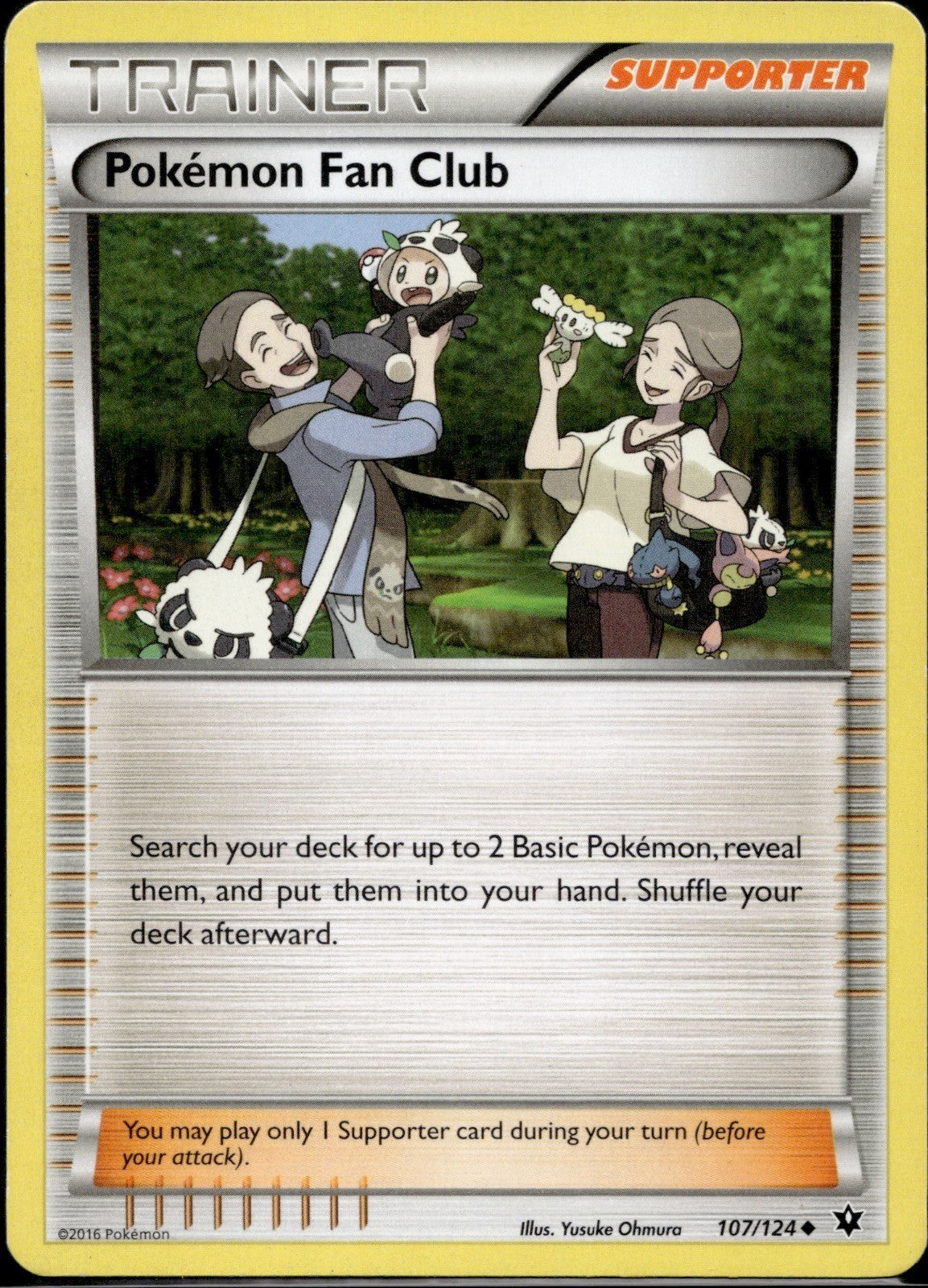 Pokemon Fan Club 107/124 FCO Fates Collide Pokemon Lightly Played