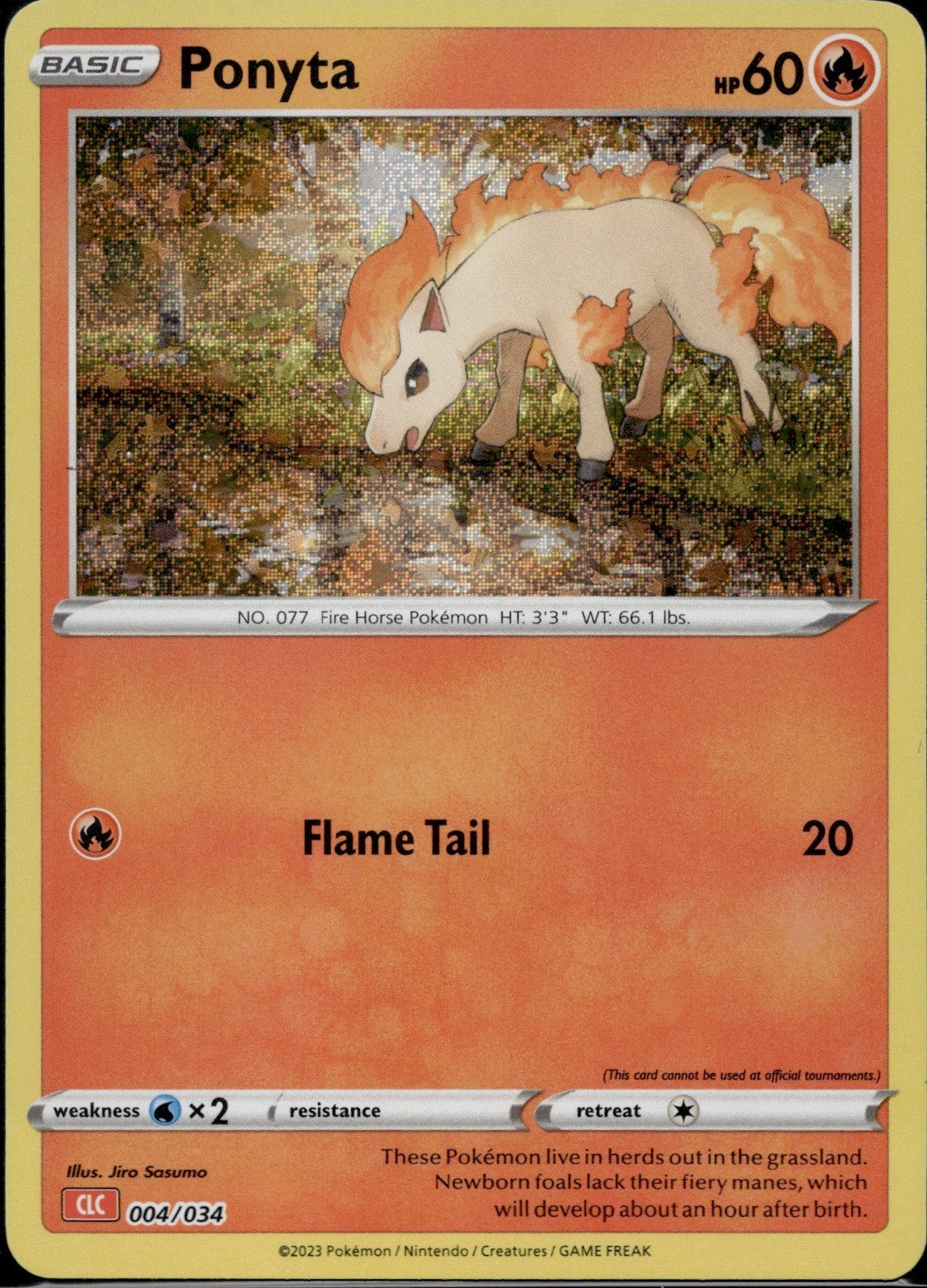 Ponyta 004/034 CL Trading Card Game Classic Pokemon Holo Near Mint