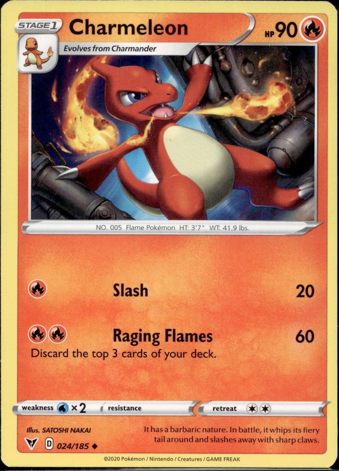 Charmeleon 024/185 VIV Vivid Voltage Pokemon Near Mint