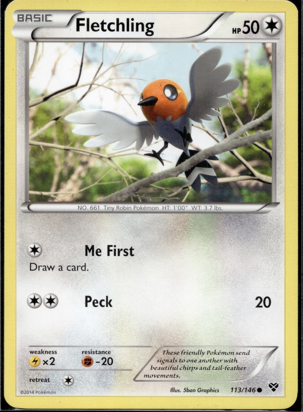 Fletchling 113/146 XY XY Pokemon Lightly Played