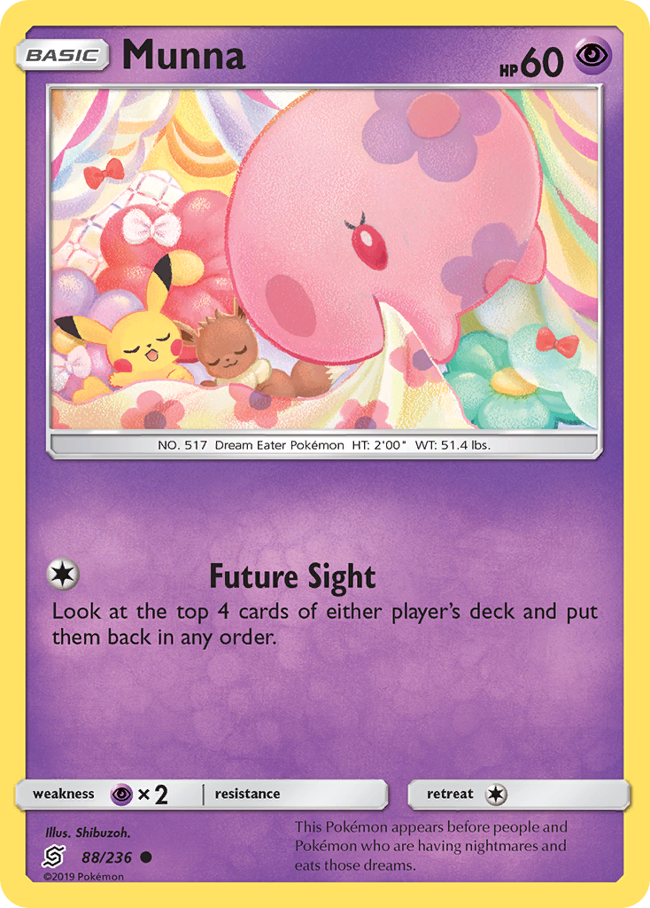 Munna 88/236 UNM Unified Minds Pokemon Lightly Played