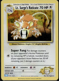 Lt. Surge's Raticate 016/034 CL Trading Card Game Classic Pokemon Holo Near Mint