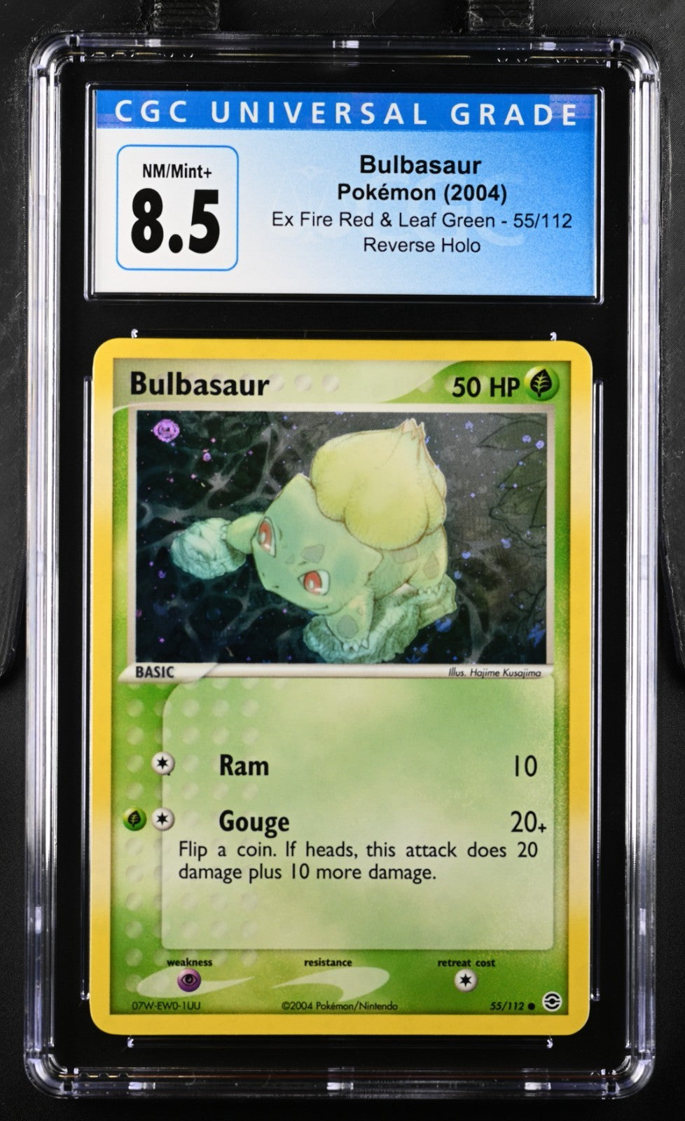 POP 21 Pokémon Bulbasaur 2004 EX Fire Red Leaf Green 55/112 Reverse Holo CGC 8.5