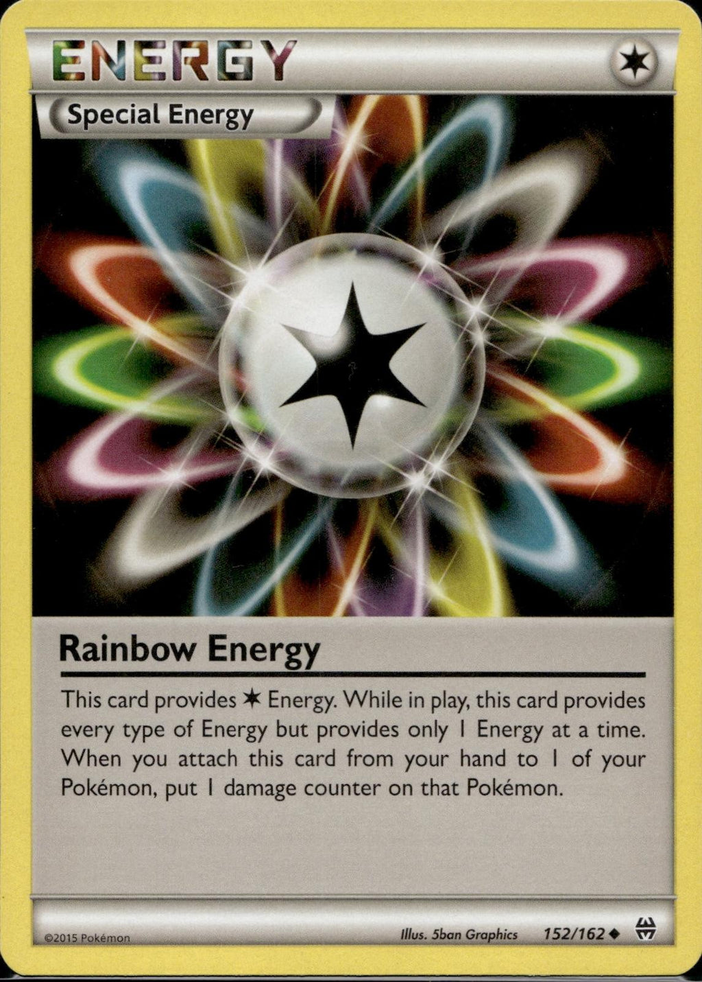 Rainbow Energy 152/162 BKT BREAKthrough Pokemon Lightly Played