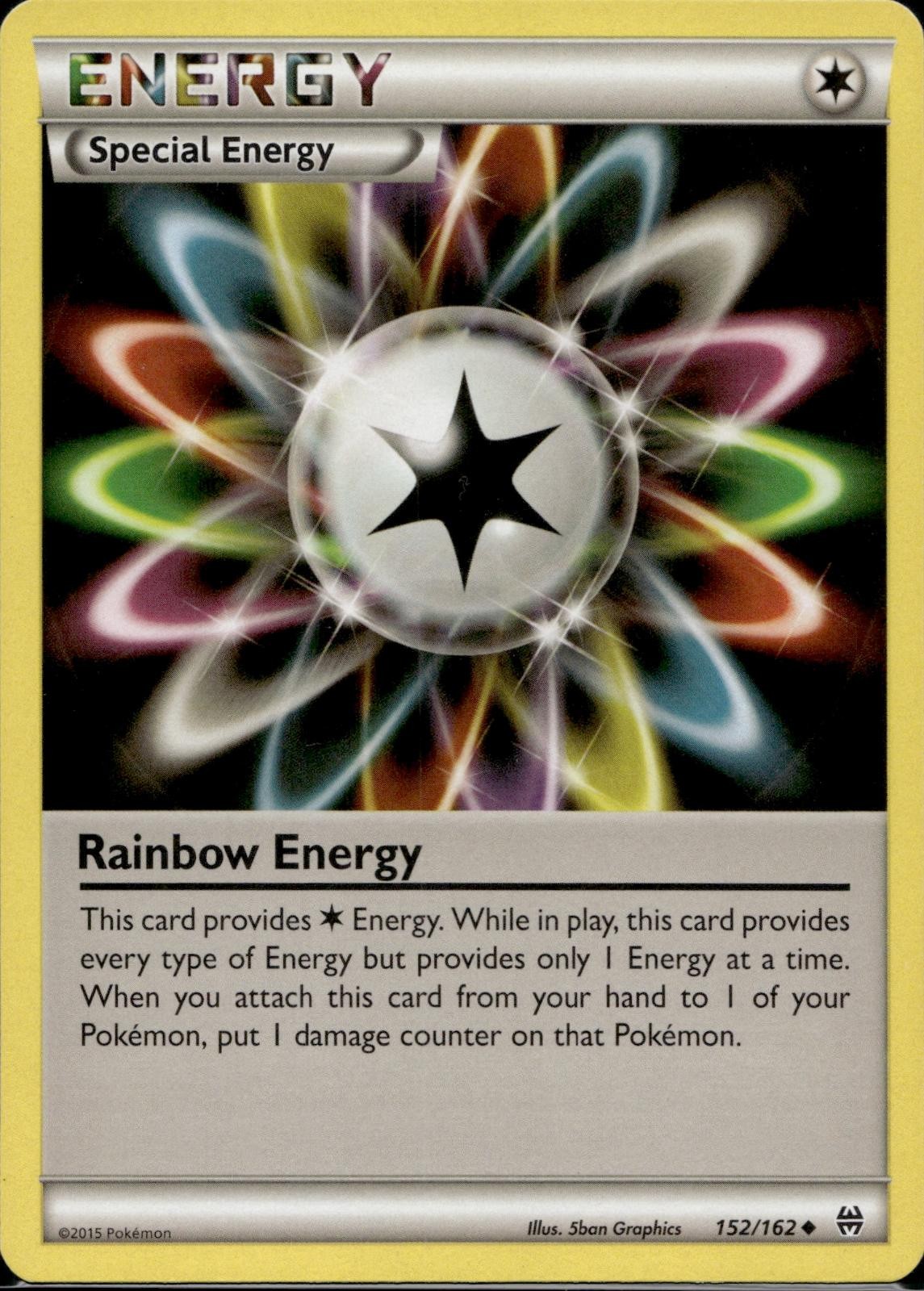 Rainbow Energy 152/162 BKT BREAKthrough Pokemon Lightly Played