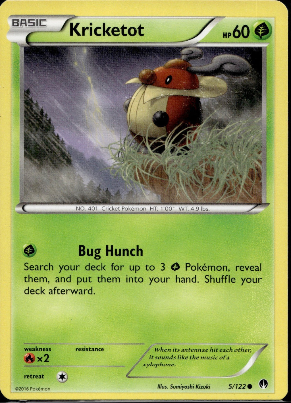 Kricketot 5/122 BKP BREAKpoint Pokemon Lightly Played