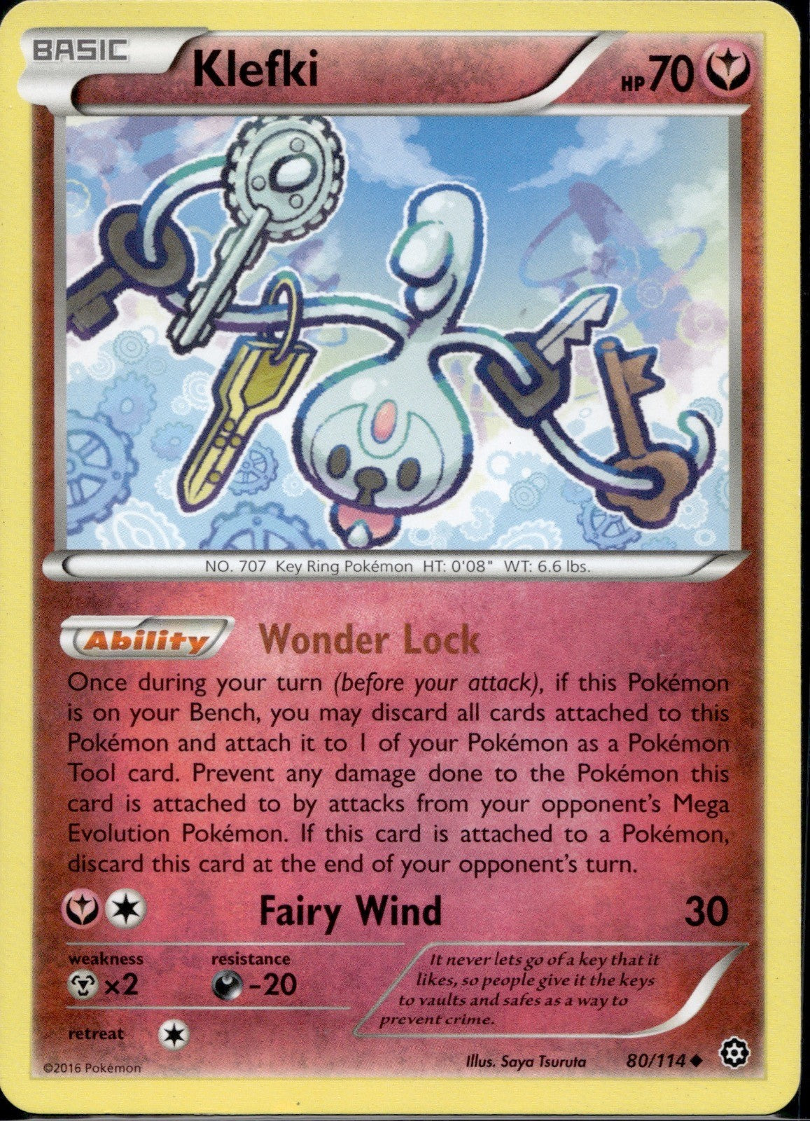 Klefki 80/114 STS Steam Siege Pokemon Lightly Played