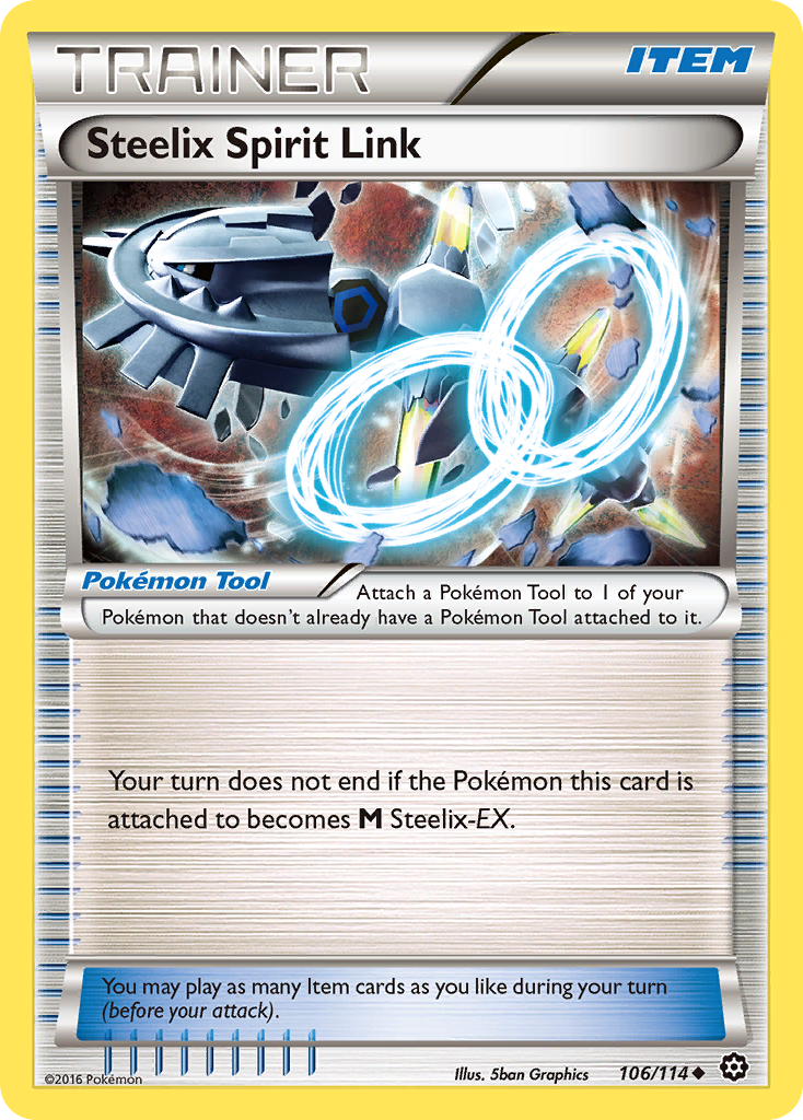 Steelix Spirit Link 106/114 STS Steam Siege Pokemon Lightly Played