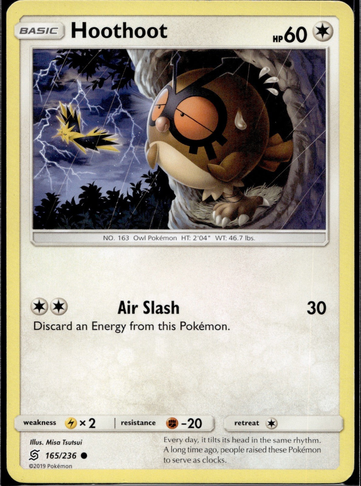 Hoothoot 165/236 UNM Unified Minds Pokemon Lightly Played