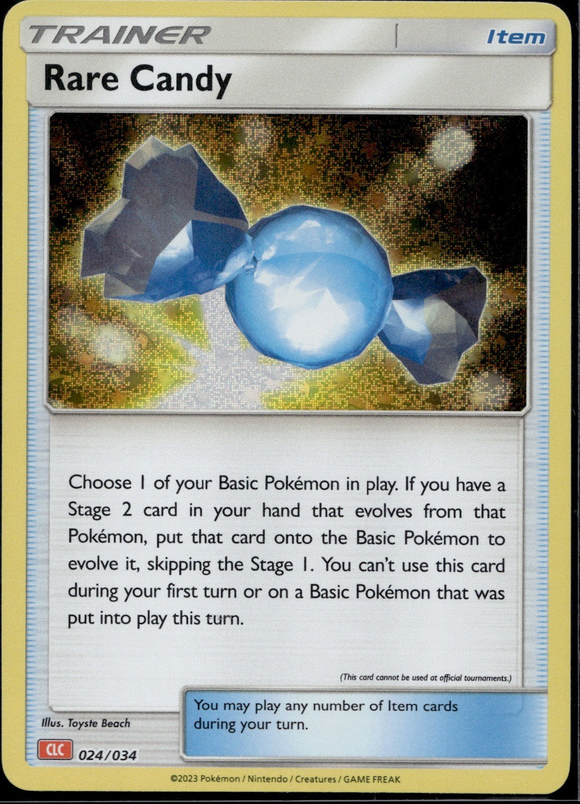 Rare Candy (CLC) 024/034 CL Trading Card Game Classic Pokemon Holo Near Mint