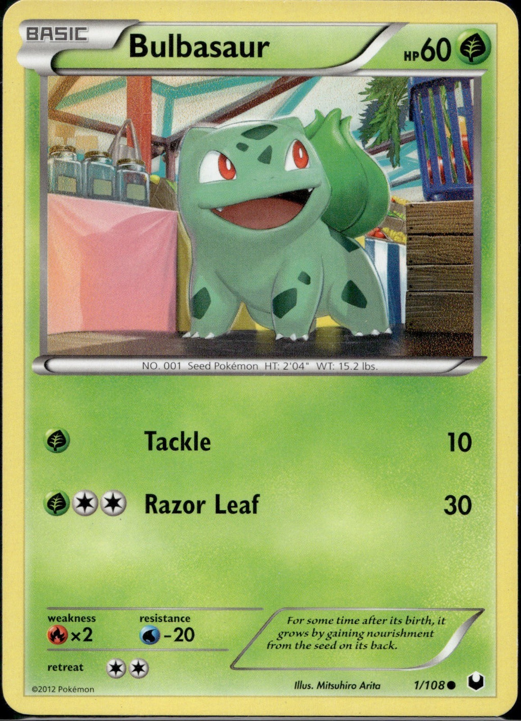 Bulbasaur 1/108 DEX Dark Explorers Pokemon Lightly Played