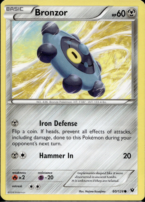 Bronzor 60/124 FCO Fates Collide Pokemon Lightly Played