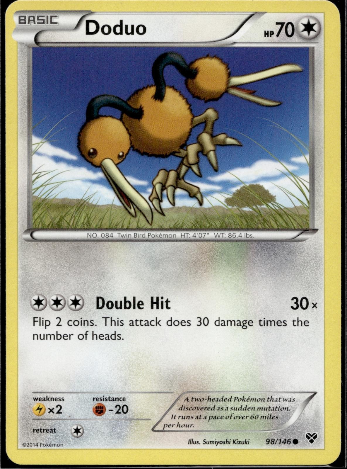 Doduo 98/146 XY XY Base Set Pokemon Lightly Played