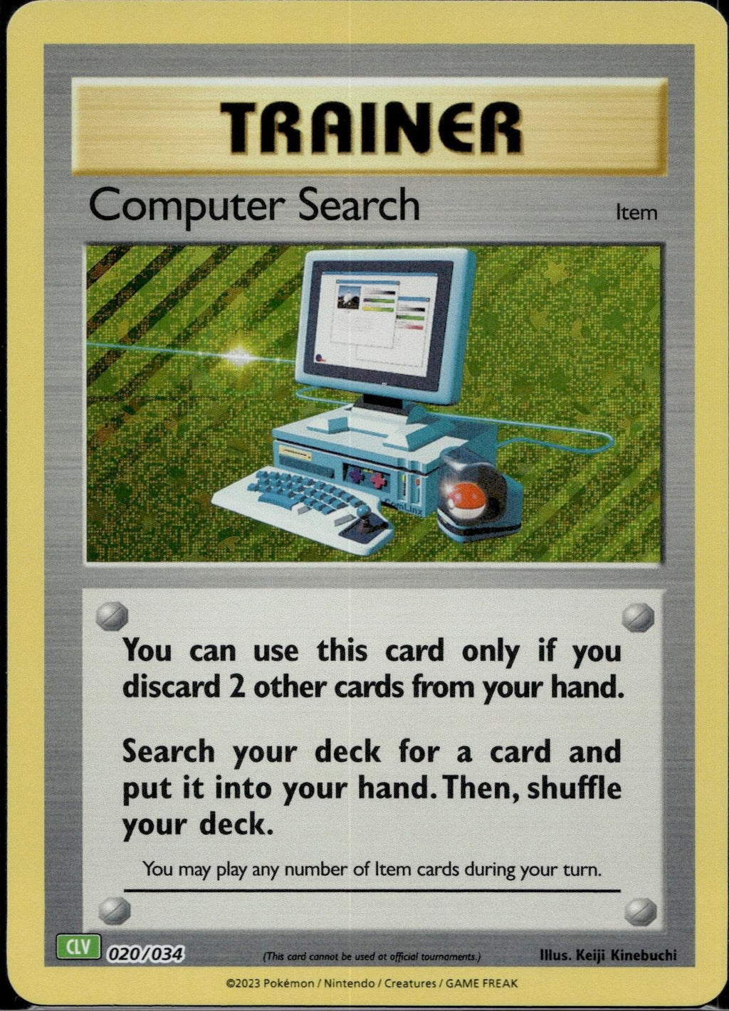 Computer Search (CLV) 020/034 CL Trading Card Game Classic Pokemon Holo NM/M