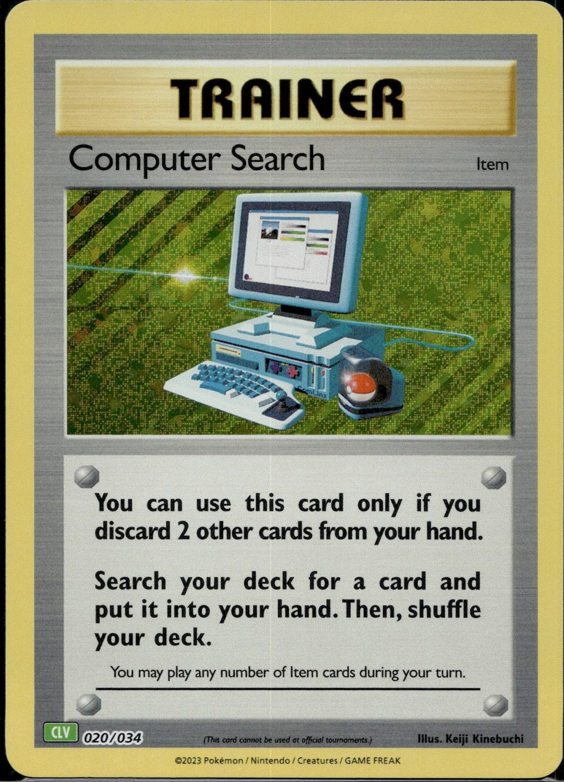 Computer Search (CLV) 020/034 CL Trading Card Game Classic Pokemon Holo NM/M