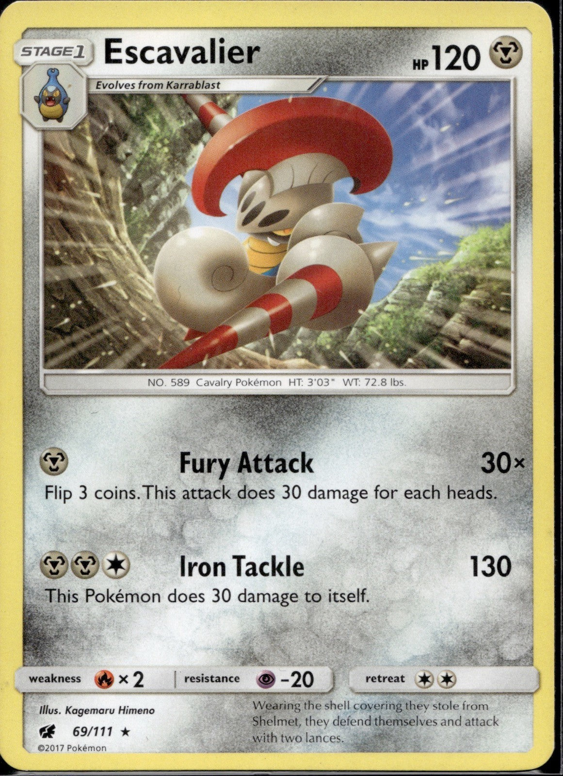 Escavalier 69/111 CIN Crimson Invasion Pokemon Lightly Played