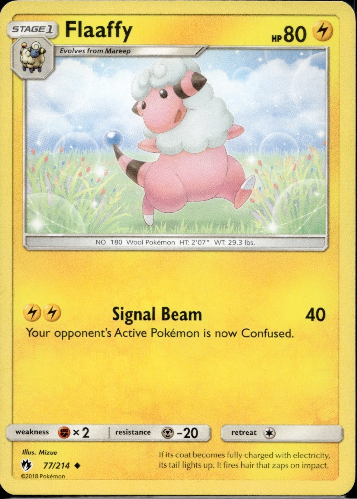 Flaaffy 77/214 LOT Lost Thunder Pokemon Lightly Played
