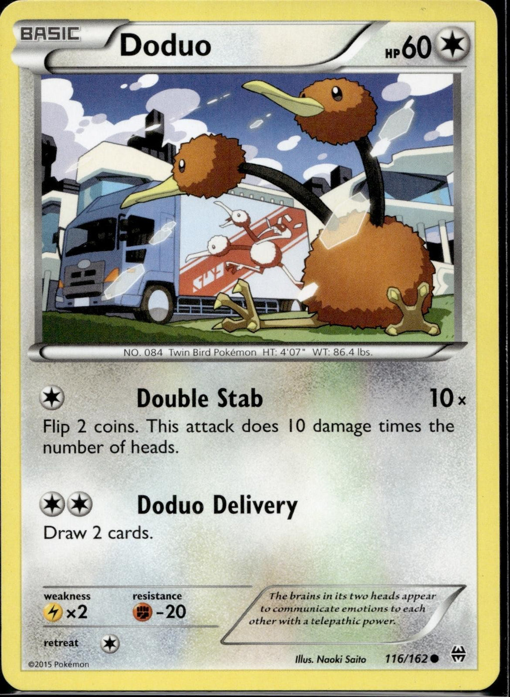Doduo 116/162 BKT BREAKthrough Pokemon Lightly Played