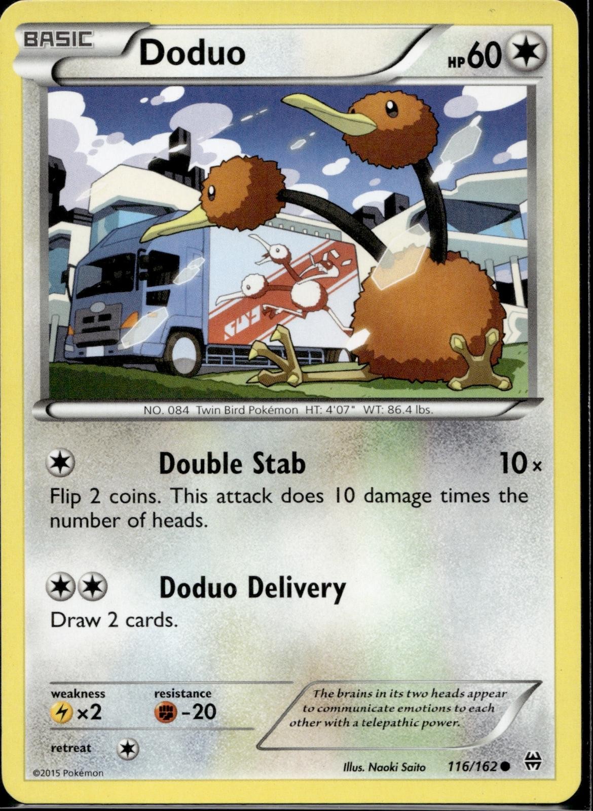 Doduo 116/162 BKT BREAKthrough Pokemon Lightly Played