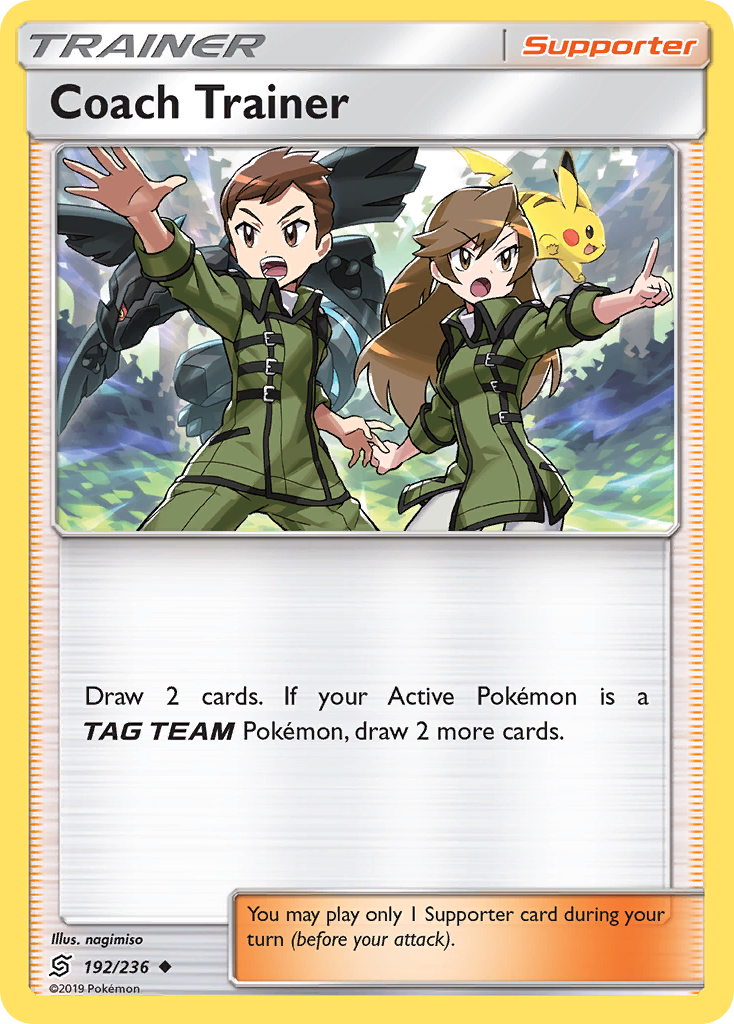 Coach Trainer 192/236 UNM Unified Minds Pokemon Lightly Played