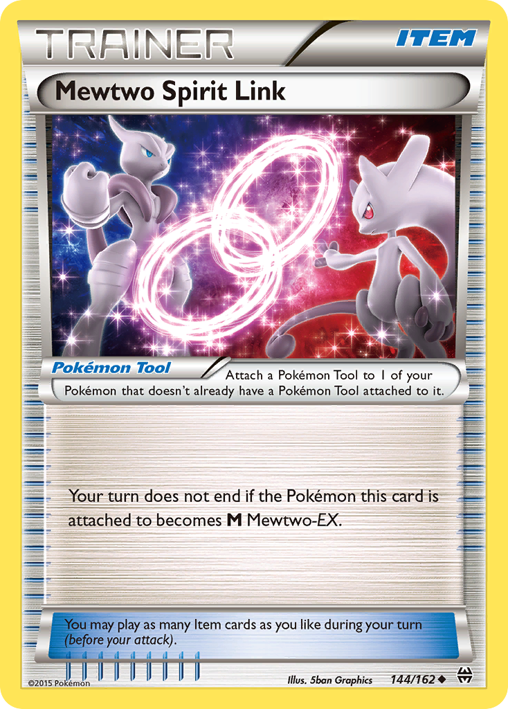 Mewtwo Spirit Link 144/162 BKT BREAKthrough Pokemon Lightly Played