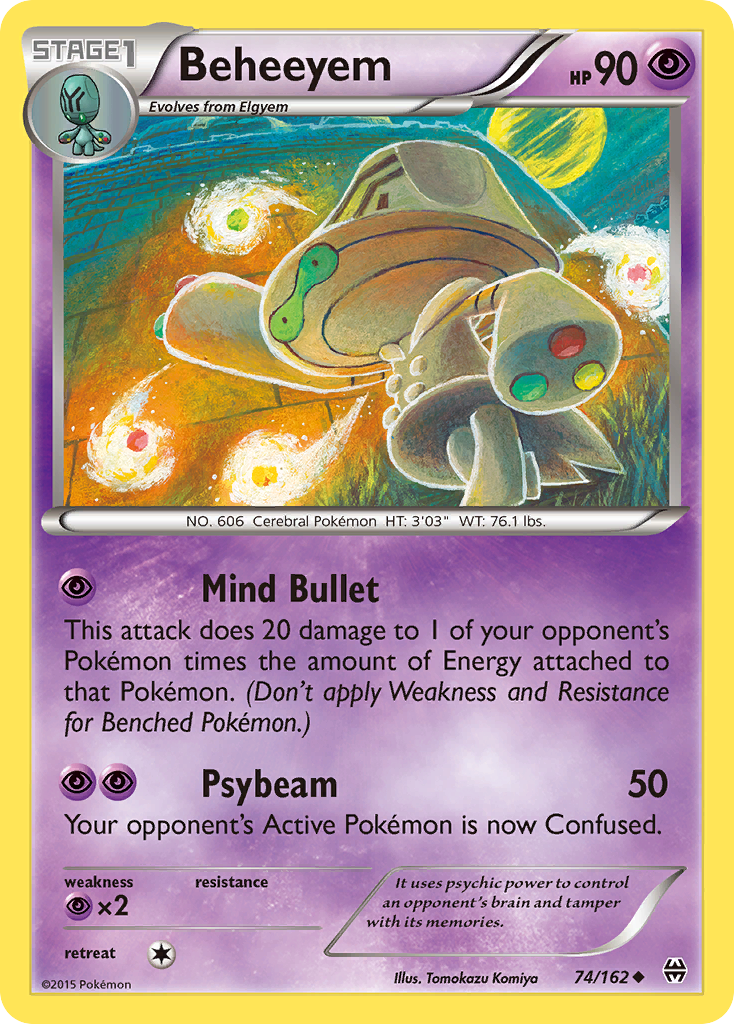Beheeyem 74/162 BKT BREAKthrough Pokemon Lightly Played