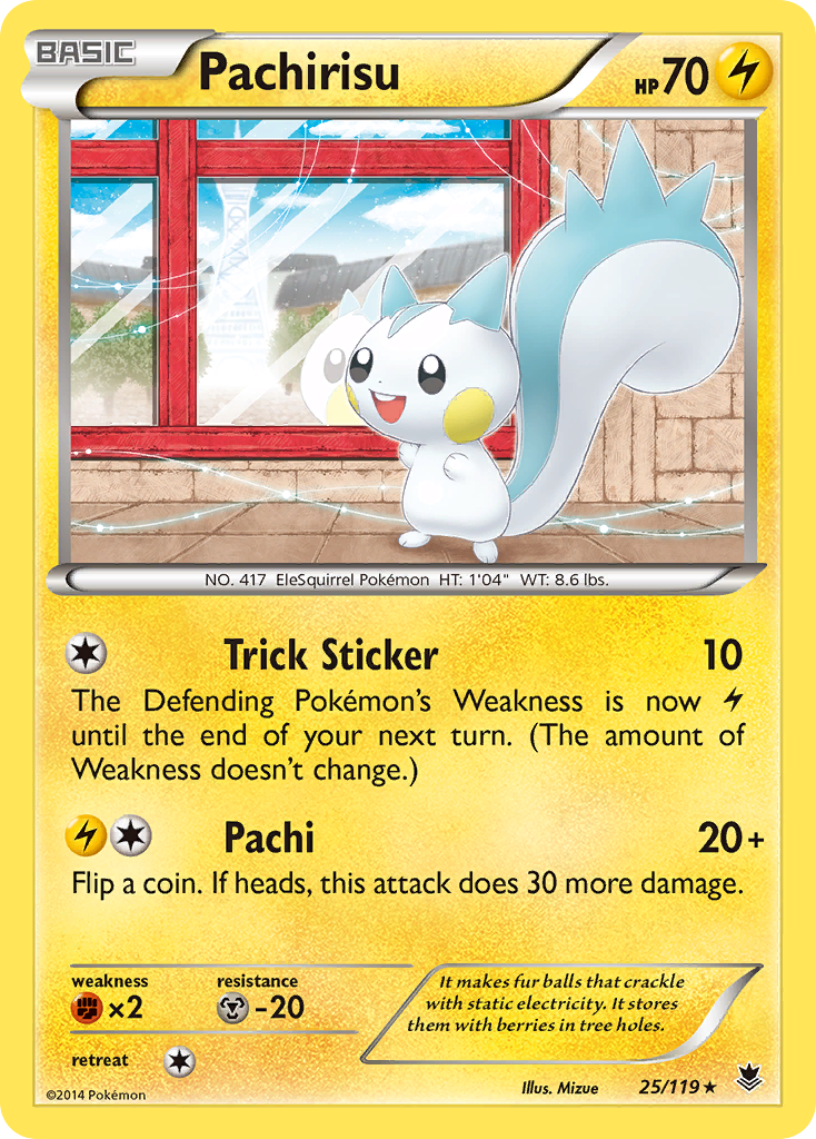 Pachirisu 25/119 PHF Phantom Forces Pokemon Lightly Played