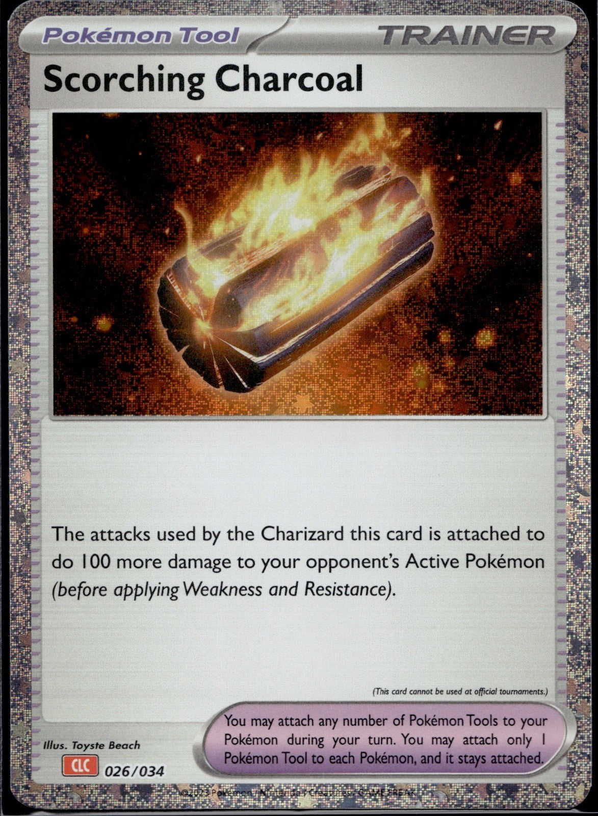 Scorching Charcoal 026/034 CL Trading Card Game Classic Pokemon Holo Near Mint