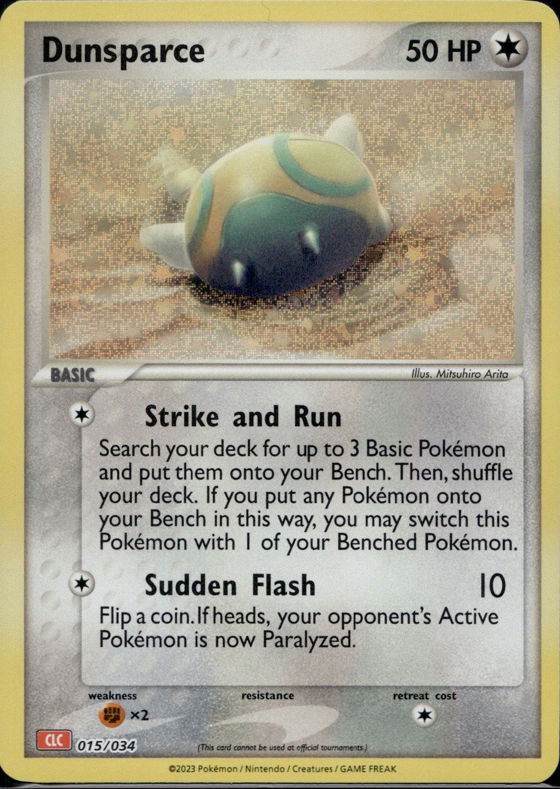 Dunsparce 015/034 CL Trading Card Game Classic Pokemon Holo Near Mint