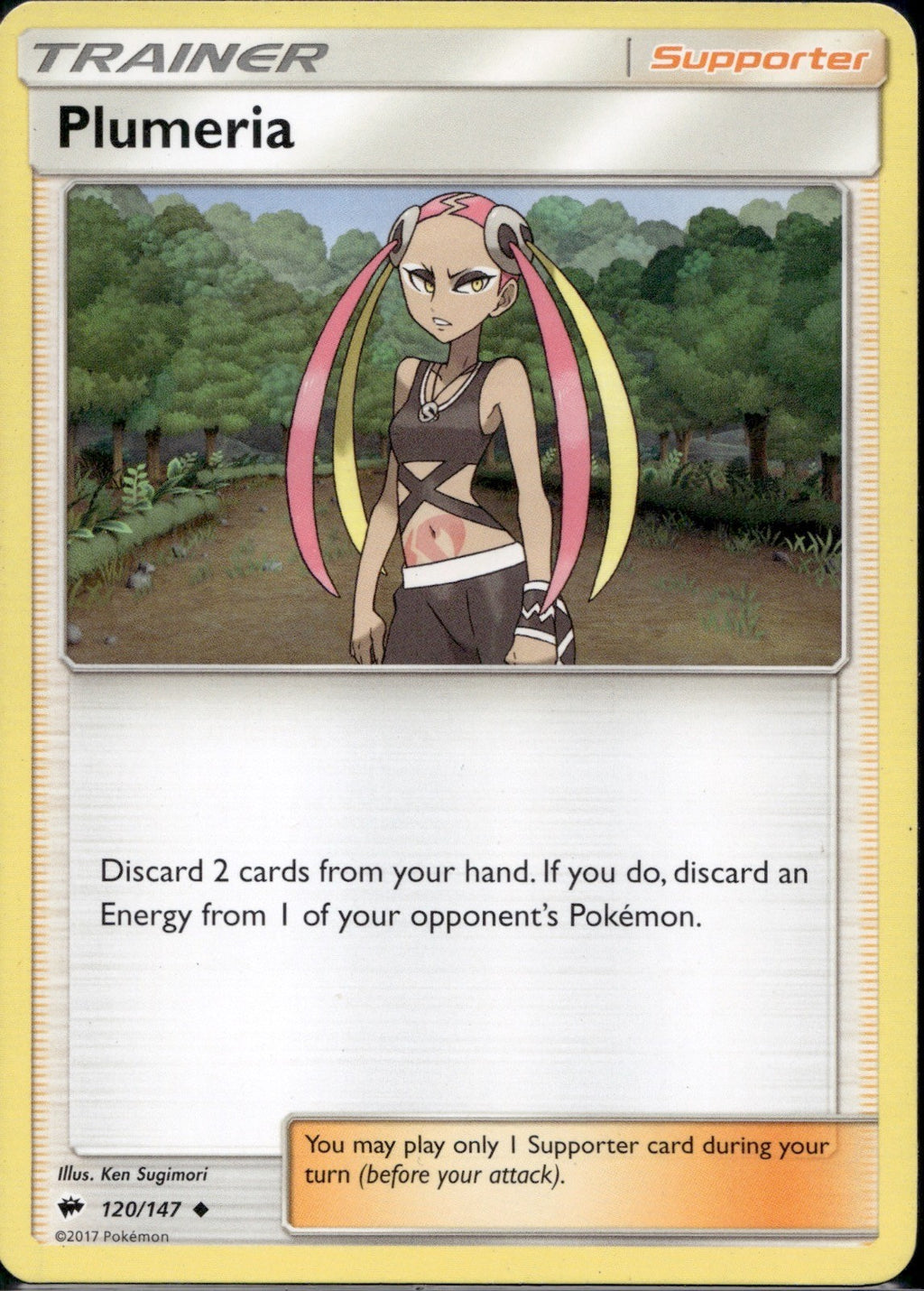 Plumeria 120/147 BUS Burning Shadows Pokemon Lightly Played