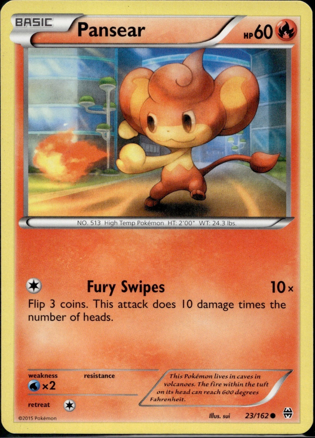 Pansear 23/162 BKT BREAKthrough Pokemon Lightly Played