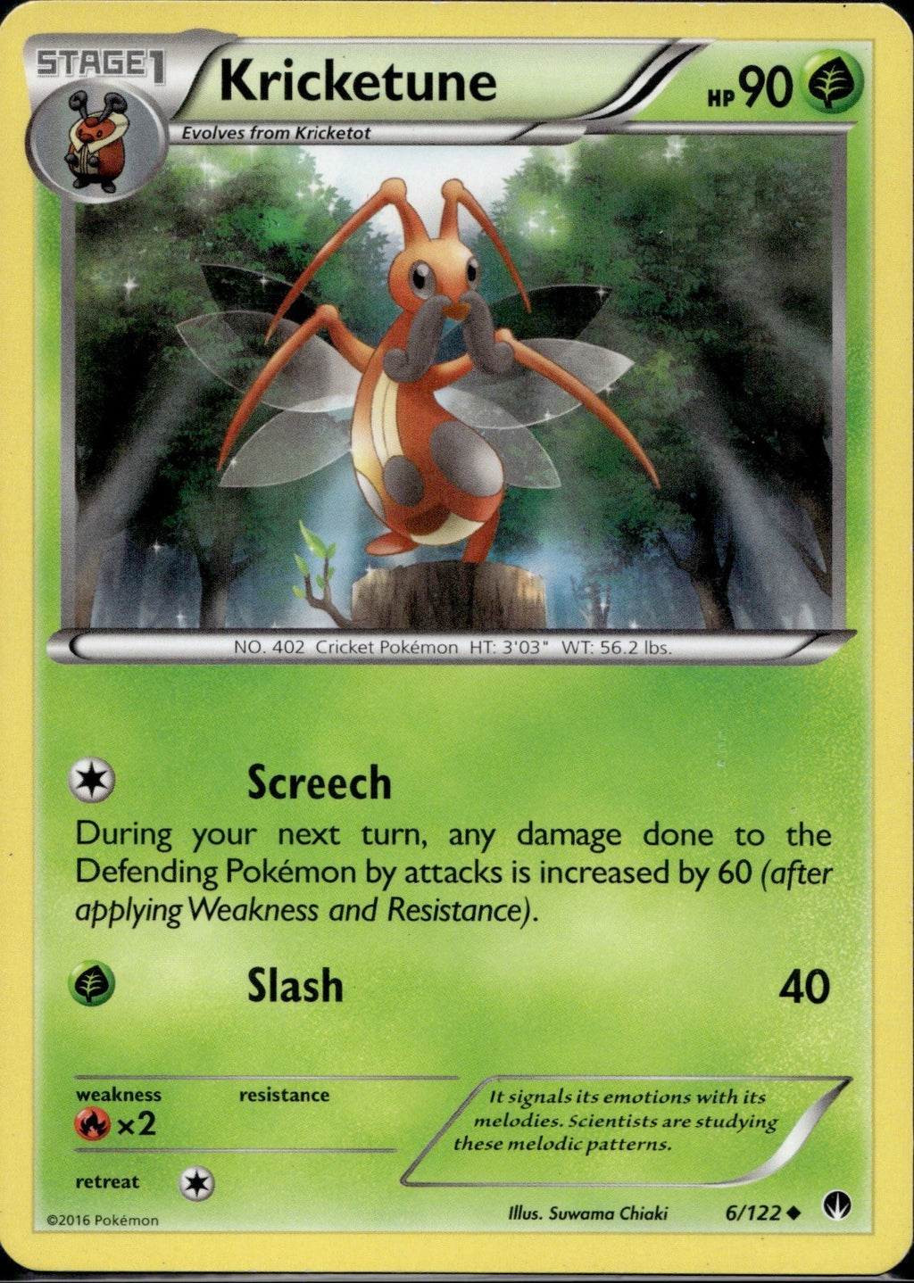 Kricketune 6/122 BKP BREAKpoint Pokemon Lightly Played