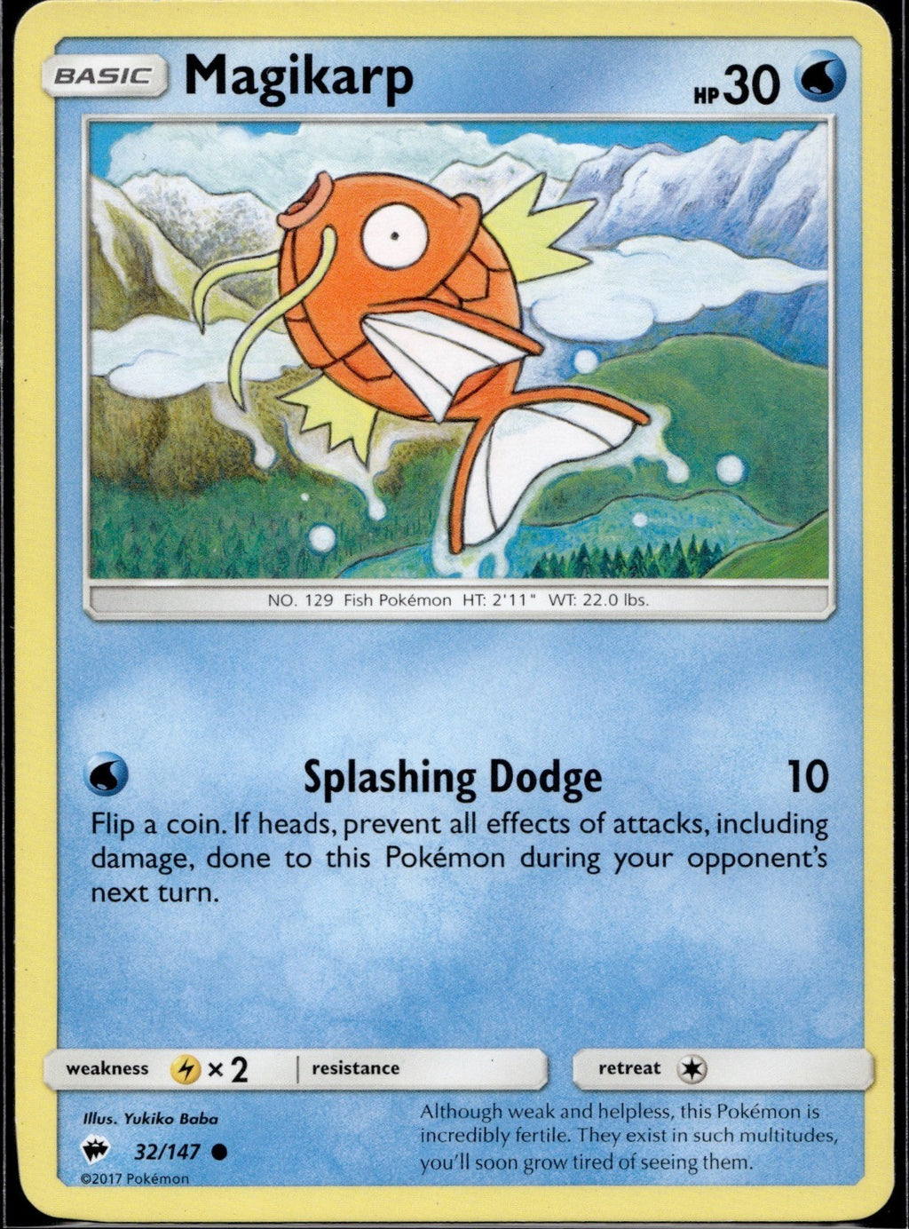Magikarp 32/147 BUS Burning Shadows Pokemon Lightly Played