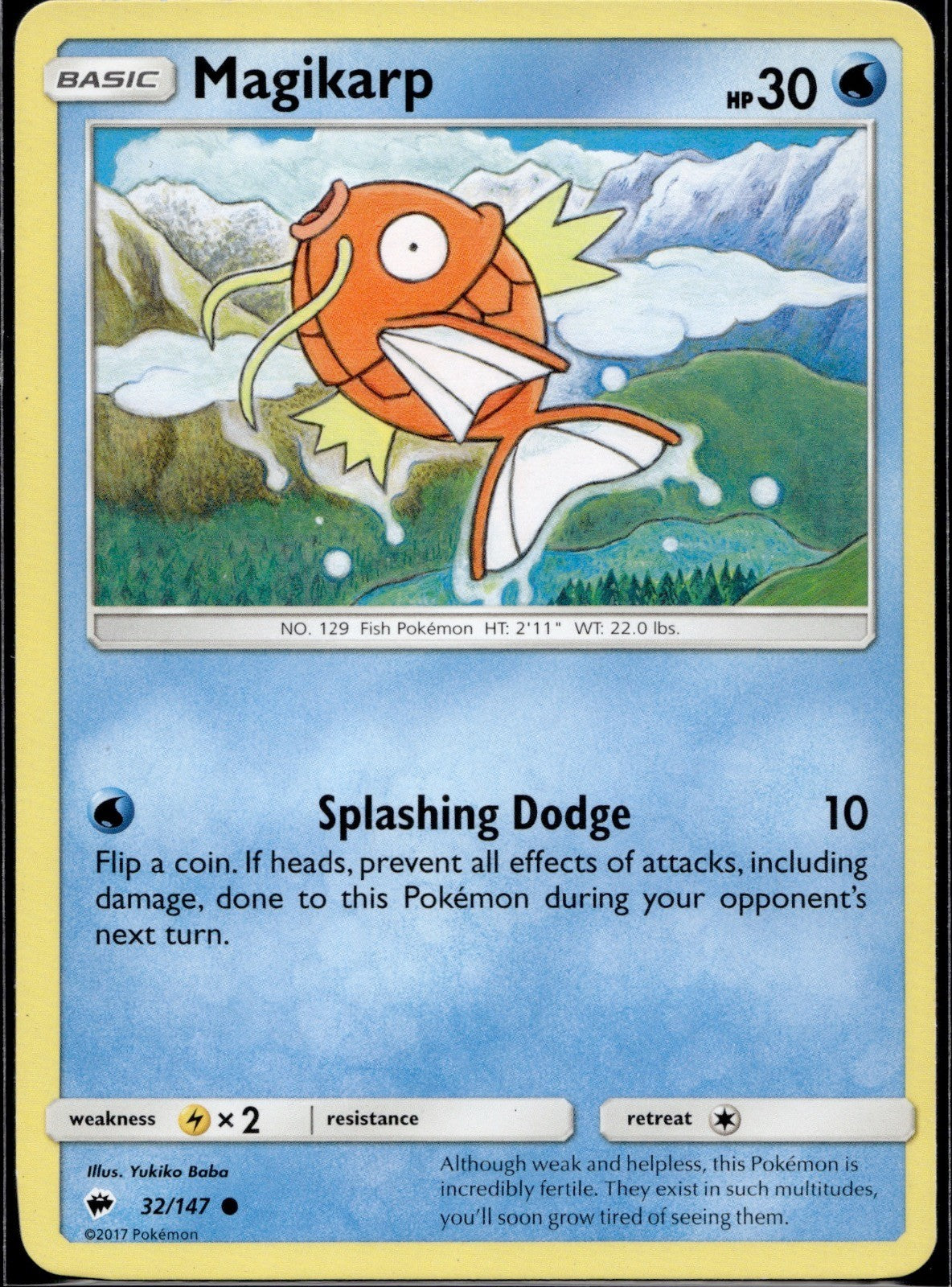 Magikarp 32/147 BUS Burning Shadows Pokemon Lightly Played