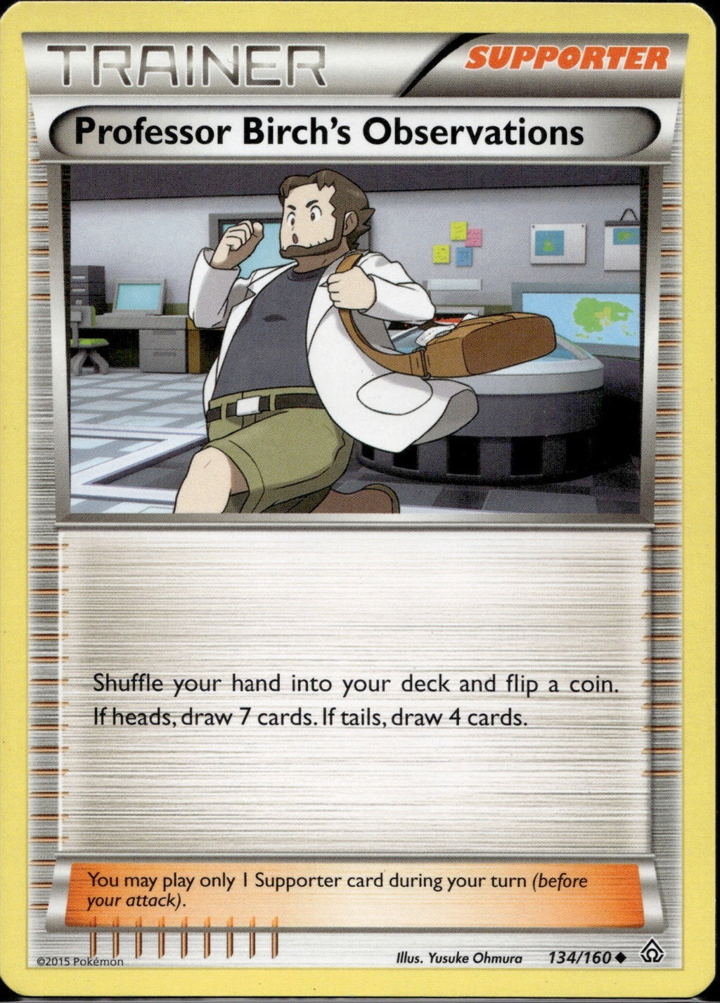 Professor Birch's Observations 134/160 PRC Primal Clash Pokemon Lightly Played